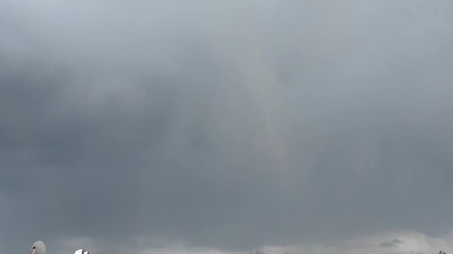Daytime Lightning Strike during Thunderstorm in Freising, Bavaria, Germany, April 2026, 5x slow motion