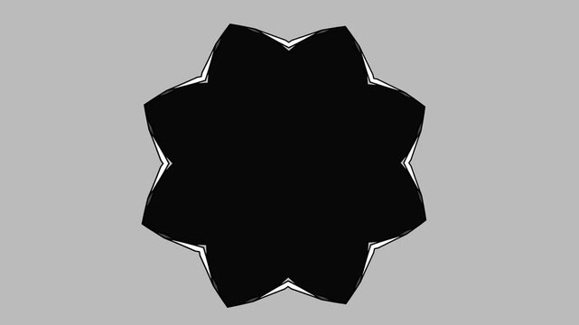 Black and White Geometric Kaleidoscope Loop with Abstract 3D Pattern Endless Symmetry and Modern Motion Background for Broadcast Graphics and Digital Displays
