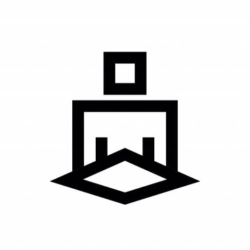 Direct Location sharp outline style icon. motion graphic animation, perfect for social media, presentations, websites, digital projects, and mobile interface. Alpha channel transparent background