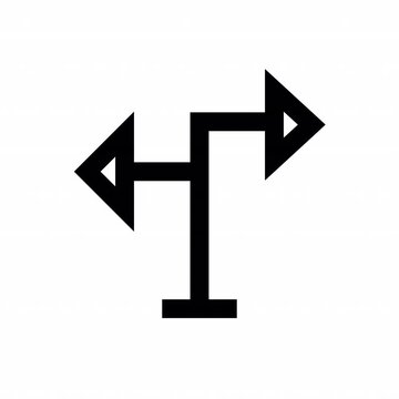 Direction sharp outline style icon. motion graphic animation, perfect for social media, presentations, websites, digital projects, and mobile interface. Alpha channel transparent background