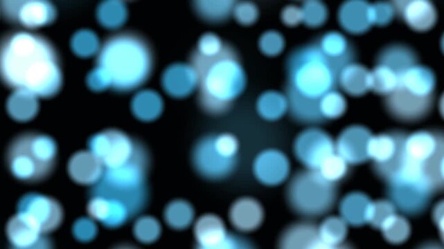 Glowing blue circles on black background