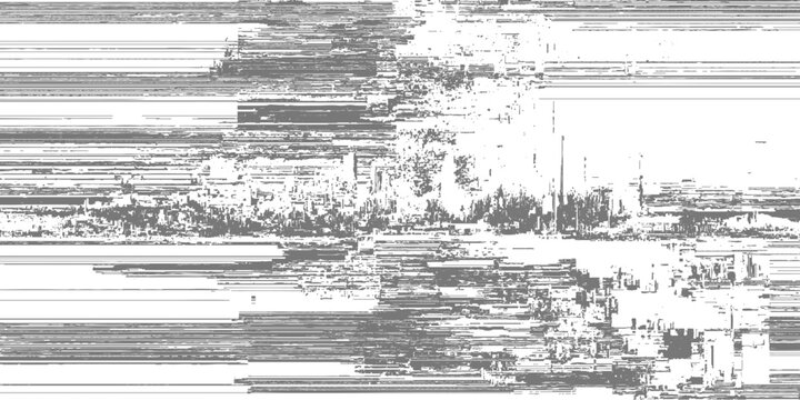 abstract digital glitch texture with fragmented pixel streaks and distorted horizontal lines creating modern error pattern design