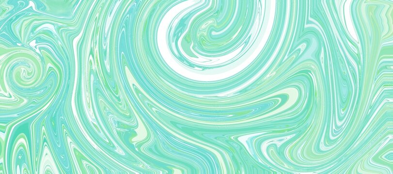 Green mint Marbling