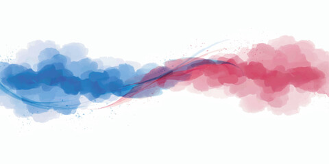 Fototapeta premium Abstract Colorful Watercolor Wave Background with Flowing Blue Purple Pink Shapes, Soft Light Smoke Texture and Artistic Vector Design Illustration for Wallpaper and Digital Backdrop