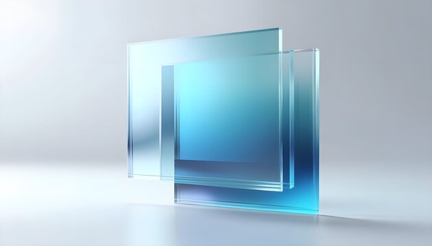 Abstract Glassmorphism Background with Transparent Glass Layers