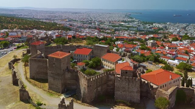 Heptapyrgion Fortress and Ano Poli in Thessaloniki, Greece