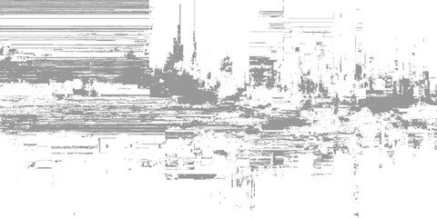 Fototapeta premium Abstract White Glitch Texture Background with Dynamic Grey Digital Distortion Pixel Noise Overlay Design