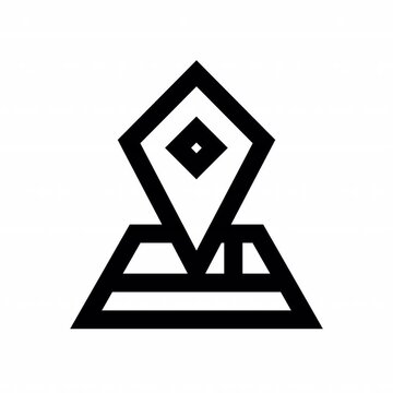 Guide Location sharp outline style icon. motion graphic animation, perfect for social media, presentations, websites, digital projects, and mobile interface. Alpha channel transparent background