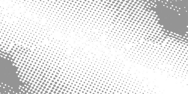 abstract grey halftone dots background texture with dynamic gradient screen print pattern pop art graphic overlay