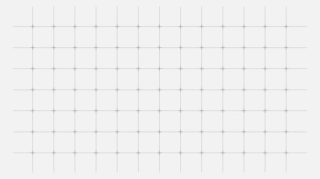 Minimalist grey grid line animation with smooth directional lines motion from multiple sides and plus symbols, and motion graphics of grid background