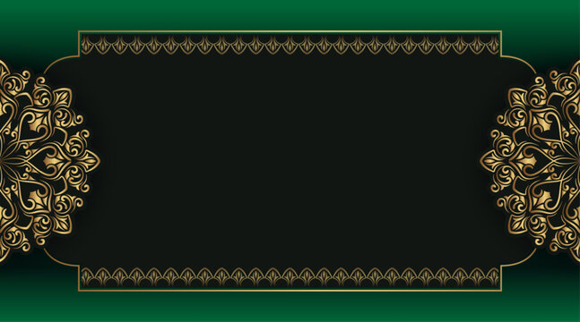 Luxury background with gold mandala ornament