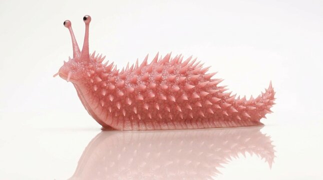 Prehistoric imaginary slug with spikes