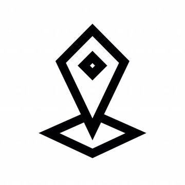 My Location sharp outline style icon. motion graphic animation, perfect for social media, presentations, websites, digital projects, and mobile interface. Alpha channel transparent background