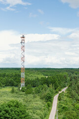 Obraz premium Telecom tower on Kihnu Island, Estonia 