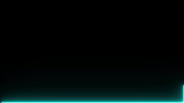 4k Neon Cyan Glowing Rectangle Geometric Loop Motion Graphic alpha channel.
