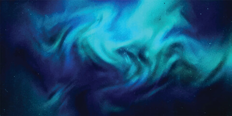 Cosmic abstract space background with swirling blue and teal nebula lights abstract background ethereal stardust artistic mysterious gradient © Manjur