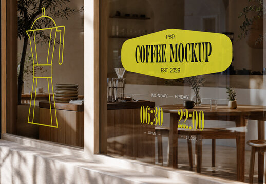 Two Cafe Window Mockups