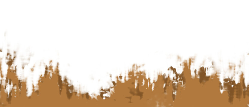 Brown Dirty soil mud texture isolated particle background/ Transparent white background design element