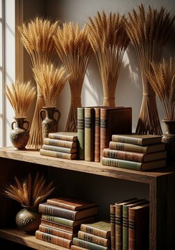 Golden Harvest & Whispered Tales: A Shelved Symphony of Sunlight and Lore
