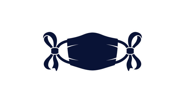 Face Mask Icon Silhouette Health Protection Design