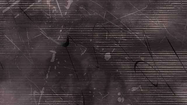 Dynamic brown and beige background with grunge texture, scribbles and scratches, creative looping animation.