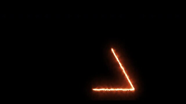 Gold Solar Glowing Triangle Futuristic Loop Motion Graphic alpha channel.