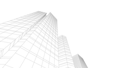Fototapeta premium architectural buildings vector 3d illustration