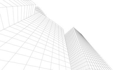 Fototapeta premium architectural buildings vector 3d illustration