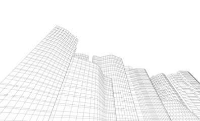 Fototapeta premium architectural buildings vector 3d illustration