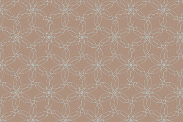 Fototapeta premium Luxury monoline circle radial seamless pattern modern geometric style for branding , textile , packaging , wallpaper , wrapping paper