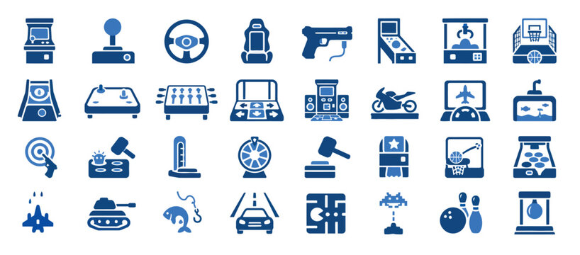 Collection of various technology icons.