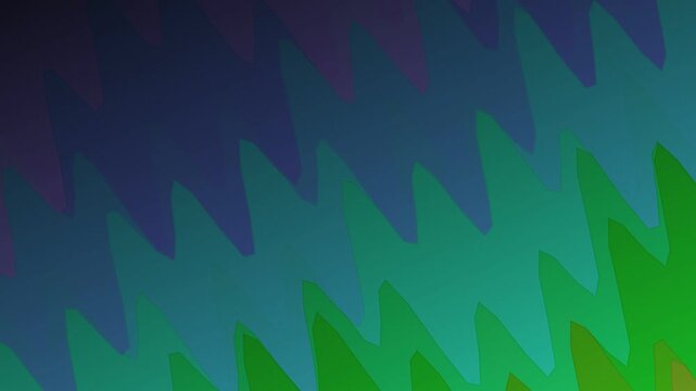 Abstract jagged pattern of vibrant green teal and blue hues creating dynamic waves and a modern gradient effect