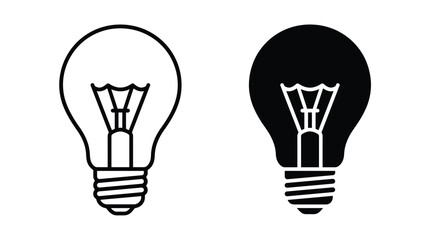 Light bulb icon set showing illumination and creativity concepts for energy, innovation, and design inspiration  © Buta