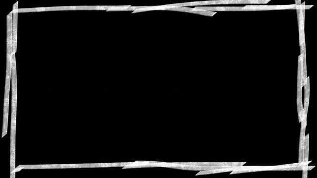 Double Hand Drawn Sketch Frame Overlay with Transparent Alpha for Creative Title Sequences