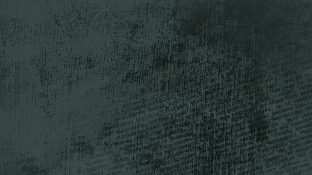 Dynamic abstract dark green background with sections of retro and grunge typewritten text, rough wall texture and hand-drawn lines, creative looping animation.