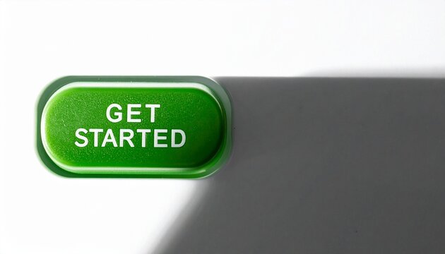 Gradient button with bold &ldquo;GET STARTED&rdquo; text, vibrant design symbolizing action, clarity, and initiation.