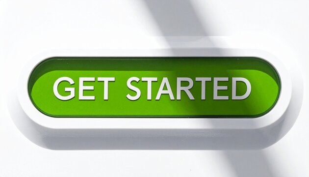 Gradient button with bold &ldquo;GET STARTED&rdquo; text, vibrant design symbolizing action, clarity, and initiation.