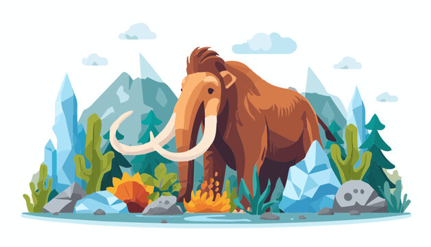 Woolly Mammoth Prehistoric Icon Collection
