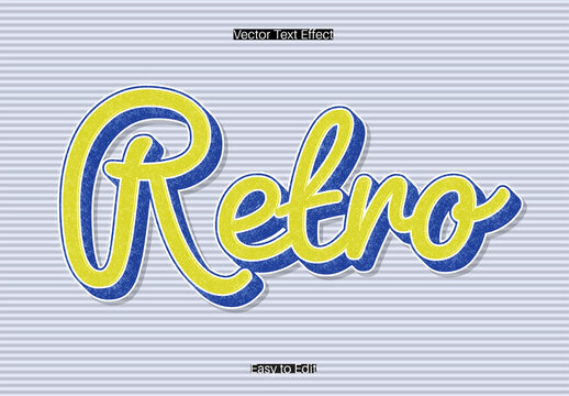 Retro Editable Text Effect