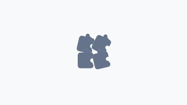 Modular Puzzle Pieces Interlocking for Business Integration Concept