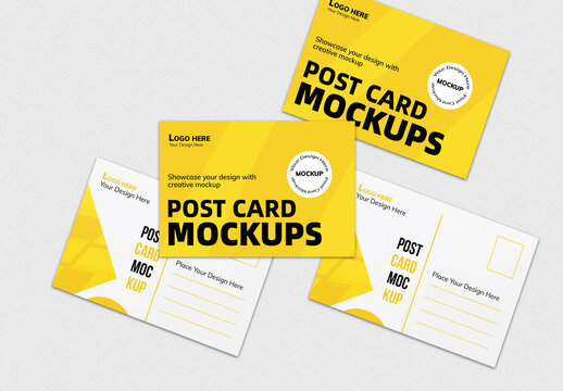 Branding Postcard Presentation Mockup