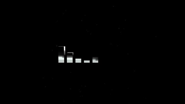 White bar chart graphs on black background