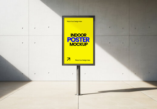 Indoor Poster Mockup Template