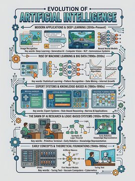 History and evolution of artificial intelligence technology timeline