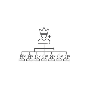 Business leader with team members.