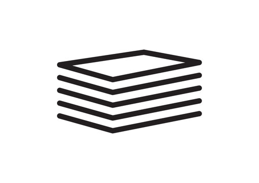 シンプルな書類の束のアイコン