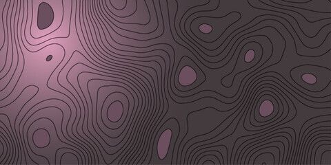 Abstract Purple Floral Seamless Pattern with Pink Flowers, Waves and Swirls Vector Design for Wallpaper, Textile, Fabric Texture and Decorative Vintage Ornament Background © Karina