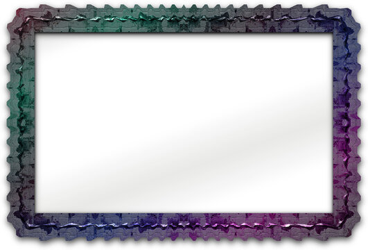 Abstract wavy frame with colorful gradient effect
