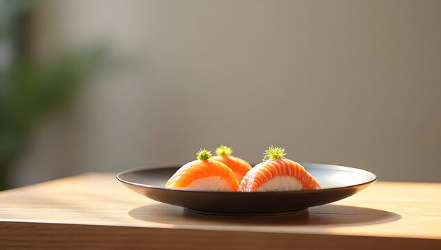 salmon sushi, nigiri sushi, sushi, japanese food, japanese cuisine, salmon nigiri, fresh salmon, raw fish, sushi platter, sushi plate, gourmet sushi, premium sushi, seafood, seafood cuisine, asian cui