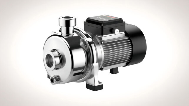 Industrial water pump with electric motor for water supply systems